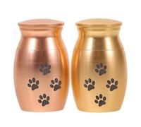 Abaodam 2 Piezas Urna para Cenizas de Perro y Gato Urna Conmemorativa Pequeña con Diseño de Pata Caja Portátil para Recuerdos Material Duradero y Estable Memoria Emocional para Mascotas