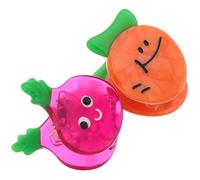 Abaodam 2 Pinzas Pelo Forma de Zanahoria y Cebolla, Diseño Mini Único, Hechas de Ácido Acético, Fáciles de Colocar para Mujeres y Niñas Vida Diaria