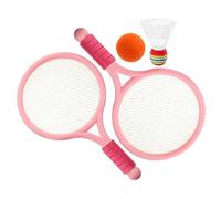 Abaodam 2 raquetas de tenis de estilo de dibujos animados para raquetas duraderas para equipos al aire libre para jugar en familia, color rosa