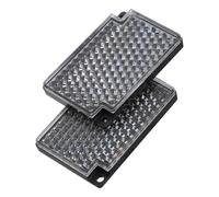 Abaodam 2 Reflectores para Sensor de Haz Fotoeléctrico Rendimiento Retrorreflectante, Panel Cuadrado de Acrílico y Abs para Diseño Paisajístico E Industria