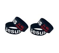 Abaodam 2 Series Pulsera Brazalete Bangle Cadena De Muñeca Decoración De Muñequera Gel De Sílice Negro 2 Piezas
