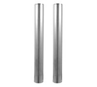 Abaodam 2 Tubos de Chimenea de Acero Inoxidable para Estufa de Leña, Resistentes a Altas Temperaturas y Oxidación, Color Plata, Ideales para Calefacción Doméstica