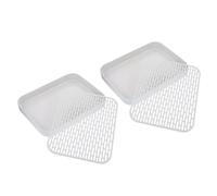 Abaodam 2 Unidades Bandeja de Arena para Conejos alojamiento de hámster Accesorios para jaulas de Hamster White