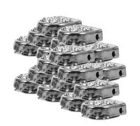 Abaodam 20 Cierres para Cordones de Zapatos Infantiles Gemas de Imitación, Fijadores para Cordones Planos de 8 Mm, Accesorios Deportivos sin Necesidad de Atar, Pack de 20 Piezas