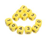 Abaodam 20 Dados de Matemáticas del 0 al 5 Acrílicos Numerados Portátiles para Aprendizaje Divertido Juegos de Mesa Accesorios Educativos