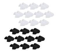 Abaodam 20 Pares de Almohadillas Invisibles de Esponja Grandes para Ropa, Cojines Acolchados de Hombro en Color Claro y Negro, Accesorios de Costura para Trajes y Suéteres,