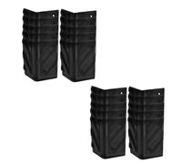 Abaodam 20 Piezas Ángulo del paquete de sonido cubierta de la esquina del altavoz protectores de esquina del gabinete del altavoz protector de esquina de muebles el plastico Black