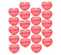 Abaodam 20 Piezas Bolsas de Joyería Forma de Corazón Unidades Pequeñas y Portátiles para Almacenamiento Seguro de Pendientes y Collares Resistentes y Fáciles de Abrir Color Rojo para