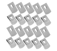 Abaodam 20 Piezas Clip para Cinta Métrica Clip de Cinta Métrica de Acero Inoxidable para Cinturón Plata Montaje Rápido Fácil Instalación y Cinturones de Lona Carpinteros y Agentes