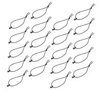 Abaodam 20 Piezas Clips de Cuerda Elástica con Gancho para Mochila Accesorios de Fijación Sujetadores Multiusos para Camping y Senderismo
