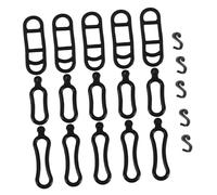 Abaodam 20 Piezas Correa de luz de Bicicleta Correa de luz de Camping Correa de luz Trasera de Bicicleta Piezas de luz de Bicicleta Correas de Goma para Bicicleta Gel de sílice Negro