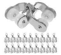 Abaodam 20 Piezas de Accesorios para Rieles de Cortina de Techo Poleas de Plástico Resistente, Rodillos para Riel de Cortina Versátiles, Compatibles para Uso Residencial y Comercial