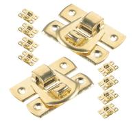 Abaodam 20 Piezas de Cerrojo para Caja de Madera en Aleación de Zinc, Hebilla Amarilla Práctica Diseño Simple para Joyero y Cajas Pequeñas