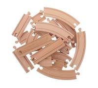 Abaodam 20 Piezas De Expansión De Vías De Tren De Madera Vías De Tren para Casa De Muñecas Extensiones De De Madera Accesorios De Juguetes De Ensamblaje De