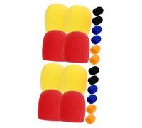 Abaodam 20 Piezas funda de micrófono accesorios de micrófono silenciador de micrófono esponja microfono esponja para micrófono parabrisas de micrófono de mano cubierta del micrófono