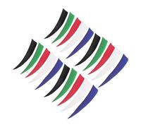 Abaodam 20 Unidades Plumas Reales de Pavo Precisión Rotación Uniforme del Eje para Flechas de 4 Pulgadas Forma de Escudo para Tiro al Aire Libre y Competiciones