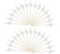 Abaodam 200 palillos de frutas de conejo, palillos de cóctel de conejo de Pascua, palitos de postre de sándwich, palillos de dientes para decoración de pastel de conejo de Pascua