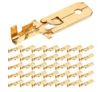 Abaodam 200 Piezas Terminales de Engarce Macho para Altavoces de Cobre Conectores de Crimpado No para Cableado Eléctrico de Automóvil