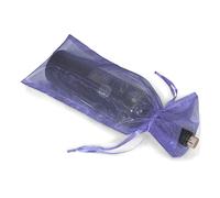Abaodam 20piezas Bolsas de Organza Transparente para Botellas de Vino Moradas para Envolver Regalos de Vino Tinto Ocasiones Especiales