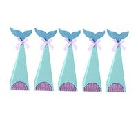 Abaodam 20piezas Caja De Dulces De Sirena Para Bodas Cumpleaños y Fiestas Estuche De Papel Para Bombones Decoraciones Para Fiestas Infantiles