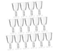 Abaodam 20piezas Copas Miniatura De Vino para Casa De Muñecas Accesorios De Cocina De Juguete Decoración para Paisajes y Fotografía Copas Transparentes Base Cuadrada Juguetes para Niño