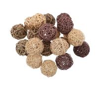 Abaodam 20piezas Juguetes Masticables Conejo Hechos Mano Bolas Hierba Ratán Animales Pequeños Promueven Salud Bucal Reducir Aburrimiento Proteger Muebles Daños