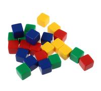Abaodam 24 dados de esquina cuadrada para aprendizaje cognitivo, colores brillantes, accesorios educativos para contar y enseñar matemáticas, superficie lisa para la interacción de los padres