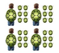 Abaodam 24 Piezas de Disfraz de Caparazón de Tortuga para Niños, Artículos para Fiestas de Ninjas Y Cumpleaños. Mochila de Caparazón de Tortuga de Espuma Suave, Accesorio para Disfraces, Juegos de