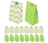 Abaodam 24 Piezas Regalo de Papel Kraft con Diseño de Trébol para Fiesta de San Patricio Bolsa de Dulces y Detalles para Cumpleaños Bodas y Celebraciones