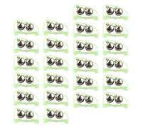 Abaodam 25 Piezas Fishing Rod Bite Alarm Bells Dual Alert Clips with Luminous Night Light High Sensitivity For Ice Sea and Carp Fishing Accessories