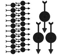 Abaodam 25 Piezas Flechas Giratorias Negras para Mesa Accesorios Divertidos para Fiestas y Aula Punteros Plásticos para Mesa Interactivos y Aprendizaje Creativo