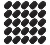 Abaodam 25 piezas Protector de Micrófono con Clip Unidades de Esponja Prueba de Viento y Salpicaduras Compatible con Micrófonos de Solapa Diseño Ligero y Portátil Color Negro
