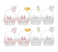 Abaodam 2juegos Juguetes De Cesta De Papel De Obsequio Para Cestas De Pascua Para Fiestas y Manualidades Forma De Conejito
