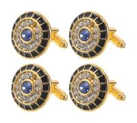 Abaodam 2pares Gemelos de Hombre de Boda Cristal Tachuelas para Camisa de Esmoquin Accesorios Decorativos para Fiestas Trabajos y Negocios