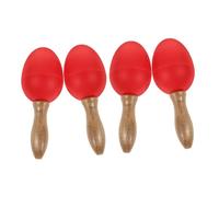 Abaodam 2pares Wooden Maracas Rattles for Kids Musical Shakers for Learning and Play Percussion Instruments Early Development