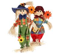 Abaodam 2piezas Adornos De Jardín Espantapájaros De Halloween Decoración Exterior para Jardines y Balcones Diseño Festivo y Encantador para Fiestas De Otoño y Acción De Gracias