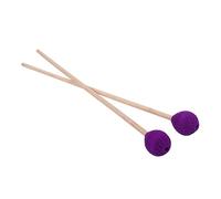 Abaodam 2piezas Baquetas De Lana Para Bombo Maza Para Batería Cabeza De Fieltro De Lana y Mango De Madera Para Instrumentos De Percusión Color Morado