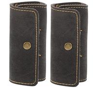 Abaodam 2piezas Estuche De Almacenamiento para Púas De Guitarra De PU Vintage Funda Práctica para Púas De Guitarra Eléctrica