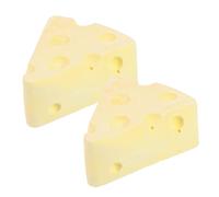 Abaodam 2Piezas Hamster Molar Blocks with Chew Toys For Guinea Pigs and Chinchillas Care Cheese Shape