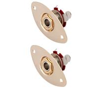 Abaodam 2piezas Jack Ovalado De Salida Para Guitarra Eléctrica Conector De Pick-up De Fácil Instalación Color Dorado