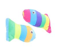 Abaodam 2piezas Juguete De Pez Hierba Gatera para Gatos Juguete De Peluche Interactivo para Jugar