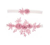 Abaodam 2piezas Ligas de Encaje Gemas de Imitación para Novia Adornos Piernas de Boda Bandas Piernas de Novia Liga de Encaje para Mujeres Color Oscuro