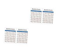 Abaodam 2piezas Mandolin Chord Chart Guía De Entrenamiento Para Principiantes De Ejercicios De Material Resistente y Para y Profesores