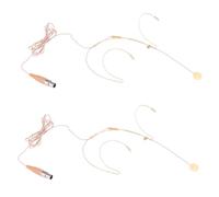 Abaodam 2piezas Micrófono De Diadema Condensador para Amplificación De Voz Auricular De para Conferencias y Color Beige