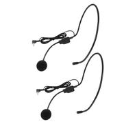 Abaodam 2piezas Micrófonos De Condensador De Diadema Micrófono Vocal para Amplificador De Voz Auriculares Enseñar Canto De Sonido