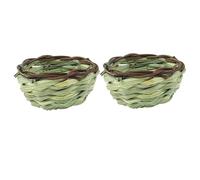 Abaodam 2piezas Nidos De para Pájaros Tejidos Naturales Redondos para Descansar Criar y Esconder Jaulas o Jardines