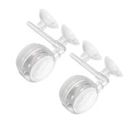 Abaodam 2piezas Oxigenador de Nanoburbujas para Pecera Discos de Piedra Difusora de Aire Redonda Burbujeador Nano para Acuarios Aireador de Acuario con Ventosa Herramienta de Liberación