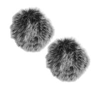 Abaodam 2piezas Paravientos De Micrófono Para Solapa Protectores Antiviento Peludos Funda Para Micrófono De Solapa Para Grabación De Voz