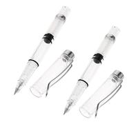 Abaodam 2piezas Pluma Estilográfica Transparente con Sistema de Llenado por Pistón Unidades para Escritura Creativa y Caligrafía para Escuela y Oficina