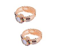 Abaodam 2piezas Reloj De Pulsera De Aleación para Mujer Reloj De Moda De Cuarzo Diseño De Pulsera Accesorio Chic para Chicas y Mujeres